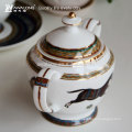 15pcs Horse Pattern Pretty Picture Antique China Tea Set, Fine Ceramic Coffee Set Tea Set